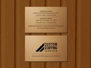 Business Card Design by Creations Box 2015 for Custom Staffing Services | Design: #19153195