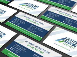 Business Card Design by Creations Box 2015 for Custom Staffing Services | Design: #19153203