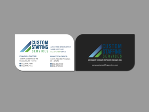 Business Card Design by Creations Box 2015 for Custom Staffing Services | Design: #19153235