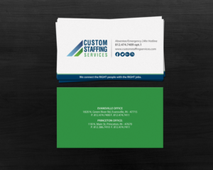 Visitenkarten-Design von Brand aid für Custom Staffing Services | Design: #19143923