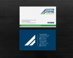 Visitenkarten-Design von Brand aid für Custom Staffing Services | Design: #19143927