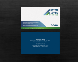 Visitenkarten-Design von Brand aid für Custom Staffing Services | Design: #19143929