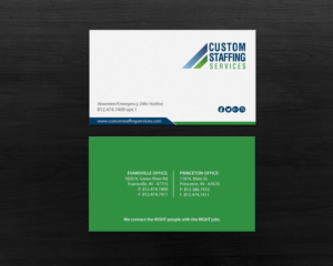 Design de Carte de Visite par Brand aid pour Custom Staffing Services | Design : #19144854