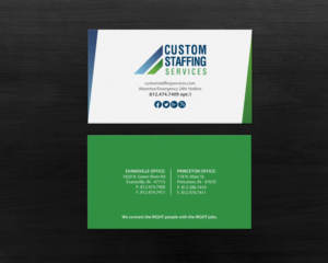 Design de Carte de Visite par Brand aid pour Custom Staffing Services | Design : #19144861