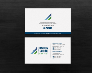 Design de Carte de Visite par Brand aid pour Custom Staffing Services | Design : #19144874