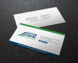 Design de Carte de Visite par Brand aid pour Custom Staffing Services | Design : #19148837