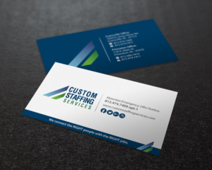 Business Card Design by Brand aid for Custom Staffing Services | Design: #19148838