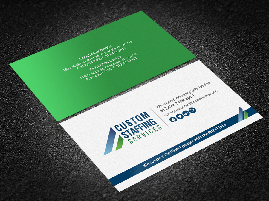 Design de Carte de Visite par Brand aid pour Custom Staffing Services | Design #19157124