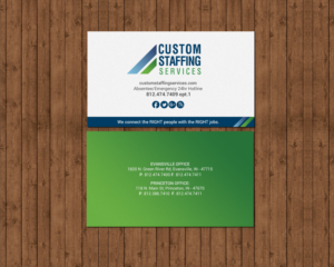 Business Card Design by chandrayaan.creative for Custom Staffing Services | Design: #19144942