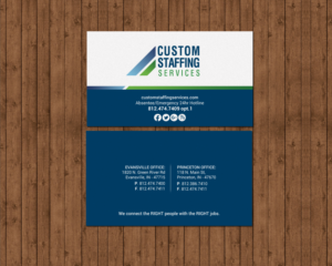 Business Card Design by chandrayaan.creative for Custom Staffing Services | Design: #19144943