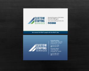 Diseño de Tarjeta de Presentación por chandrayaan.creative para Custom Staffing Services | Diseño: #19148980