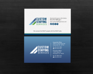 Diseño de Tarjeta de Presentación por chandrayaan.creative para Custom Staffing Services | Diseño: #19148981