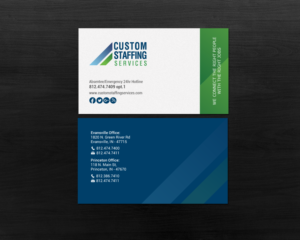 Diseño de Tarjeta de Presentación por chandrayaan.creative para Custom Staffing Services | Diseño: #19148982