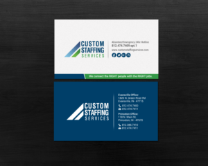 Business Card Design by chandrayaan.creative for Custom Staffing Services | Design #19153982