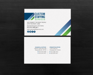 Business Card Design by chandrayaan.creative for Custom Staffing Services | Design: #19153984