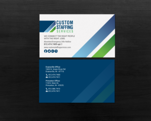 Business Card Design by chandrayaan.creative for Custom Staffing Services | Design: #19153985