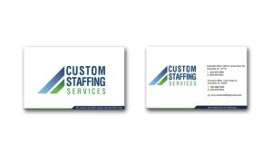 Visitenkarten-Design von Edirisingha für Custom Staffing Services | Design: #19143655