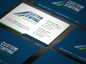 Design de Carte de Visite par Tripti Ranjan Gain pour Custom Staffing Services | Design : #19171636