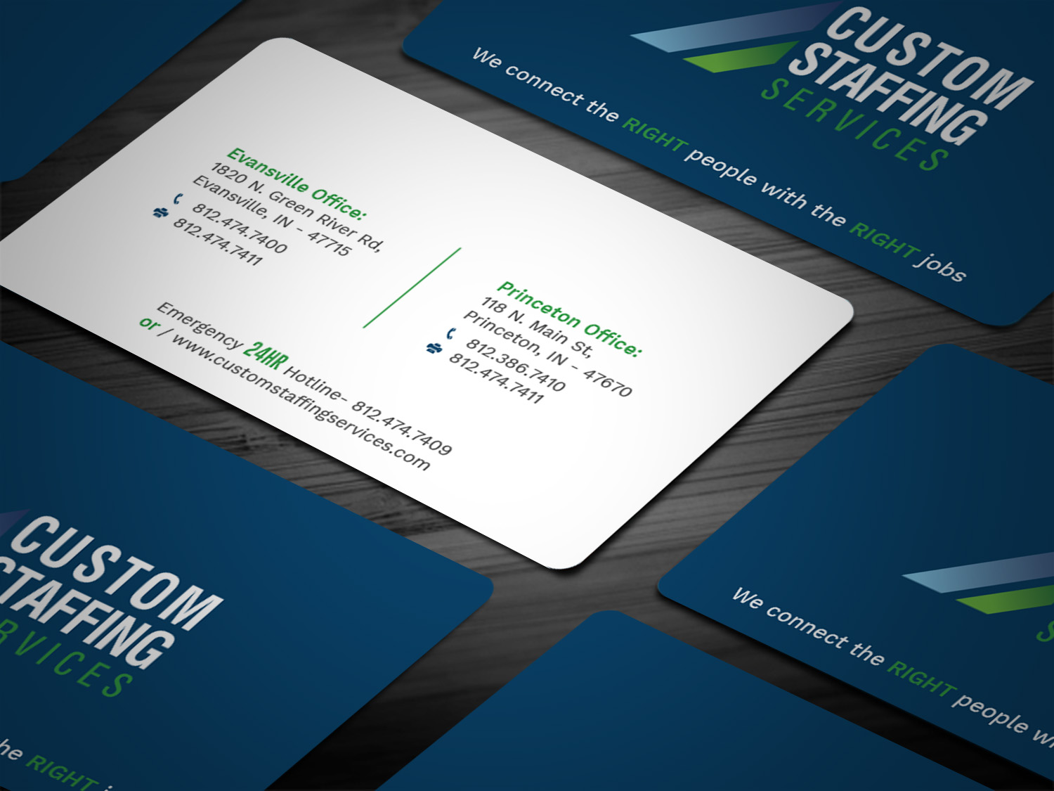 Design de Carte de Visite par Tripti Ranjan Gain pour Custom Staffing Services | Design #19171641