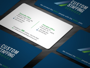 Design de Carte de Visite par Tripti Ranjan Gain pour Custom Staffing Services | Design : #19171641