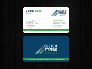 Design de Carte de Visite par Tripti Ranjan Gain pour Custom Staffing Services | Design : #19171645