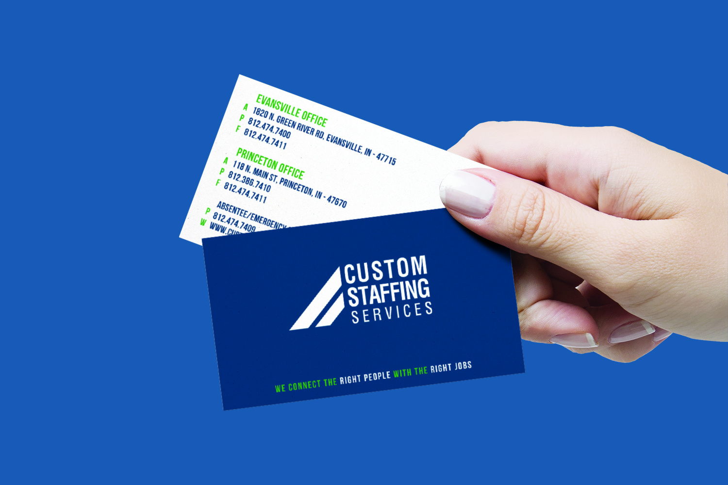 Diseño de Tarjeta de Presentación por Tram Dang para Custom Staffing Services | Diseño #19175302