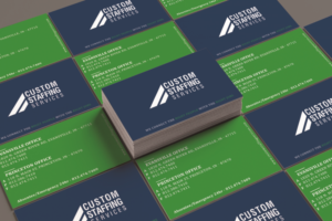 Business Card Design by Tram Dang for Custom Staffing Services | Design: #19175304