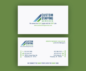 Diseño de Tarjeta de Presentación por Moumita_ para Custom Staffing Services | Diseño: #19161781