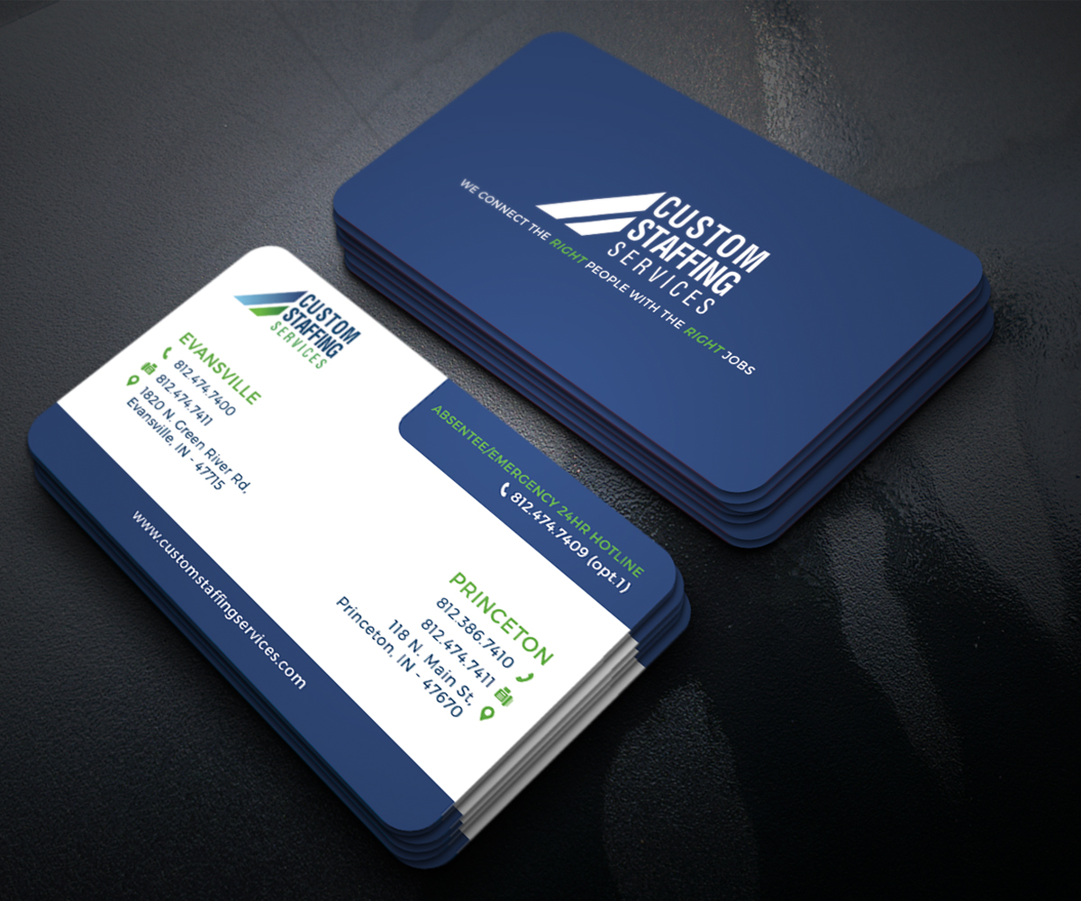 Visitenkarten-Design von Moumita_ für Custom Staffing Services | Design #19170191