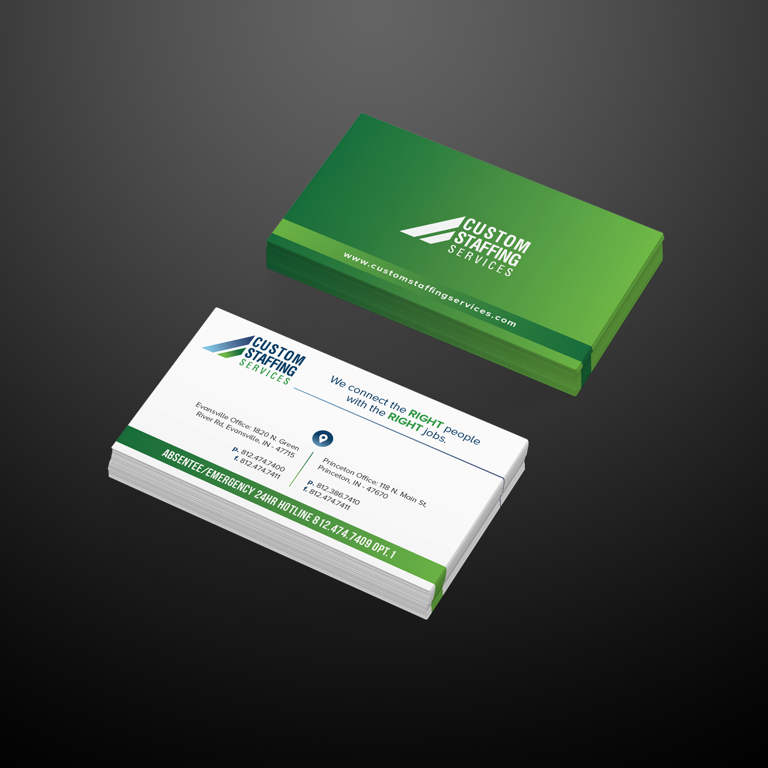 Design de Carte de Visite par Maxo-Biz pour Custom Staffing Services | Design #19148461