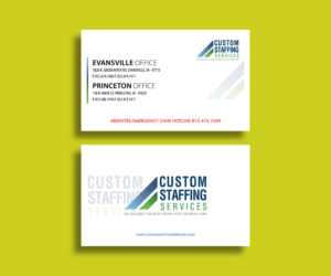 Visitenkarten-Design von am_designx für Custom Staffing Services | Design: #19168074