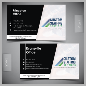 Business Card Design by Fortune 2 for Custom Staffing Services | Design: #19149355