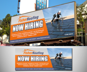Billboard Design by Designers Hub for Fisher Roofing | Design: #19202948
