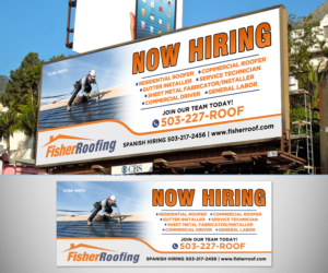 Billboard Design by Designers Hub for Fisher Roofing | Design: #19212831