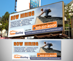 Billboard Design by Designers Hub for Fisher Roofing | Design: #19213130