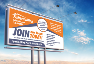 Billboard Design by Deziners Zone for Fisher Roofing | Design: #19163969