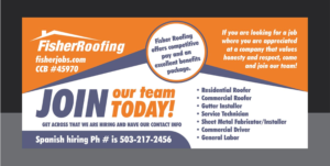Billboard Design by Deziners Zone for Fisher Roofing | Design: #19163972