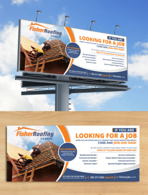 Billboard Design by ecorokerz for Fisher Roofing | Design: #19154068