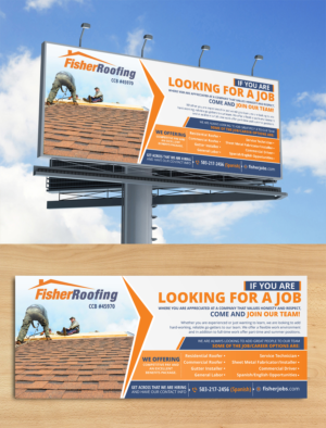 Billboard Design by ecorokerz for Fisher Roofing | Design: #19154069
