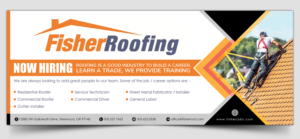Billboard Design by SAI DESIGNS for Fisher Roofing | Design: #19203678