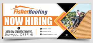 Billboard Design by SD WEBCREATION for Fisher Roofing | Design #19209287