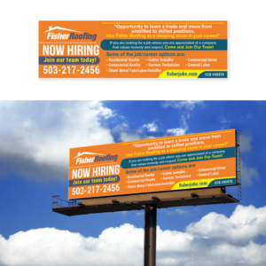 Billboard Design by Maxo-Biz for Fisher Roofing | Design: #19157451