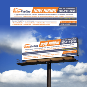 Billboard Design by Maxo-Biz for Fisher Roofing | Design: #19157452
