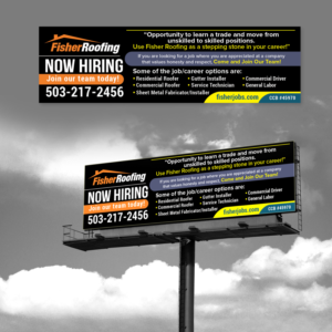 Billboard Design by Maxo-Biz for Fisher Roofing | Design: #19157453