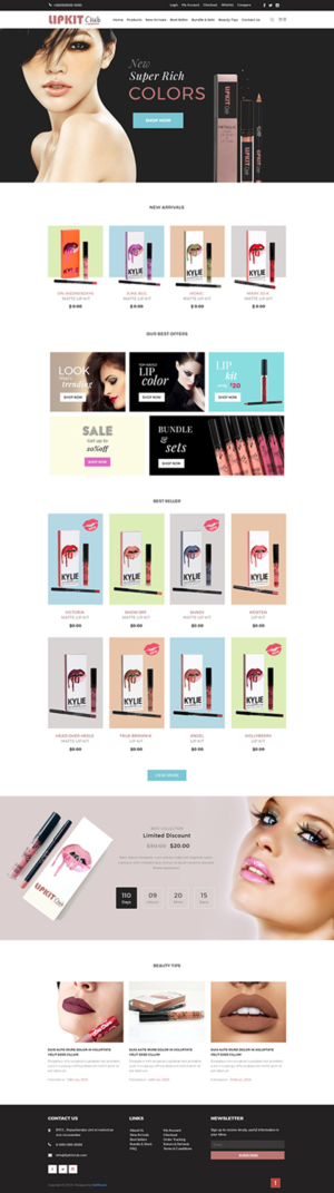 Website Design for Lip Kit Club.com | Diseño Web por Da Miracle