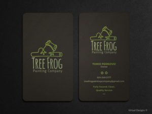 Visitenkarten-Design von SyncFuse™ Solutions für Tree Frog Painting Company | Design: #19169946