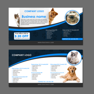 Pet Angels Animal Hospital Postcard Design | Postcard Design by aspiremedia