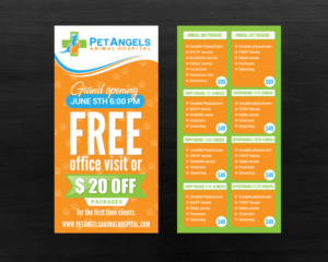 Postcard Design by chandrayaan.creative for Pet Angels Animal Hospitals | Design: #19156739