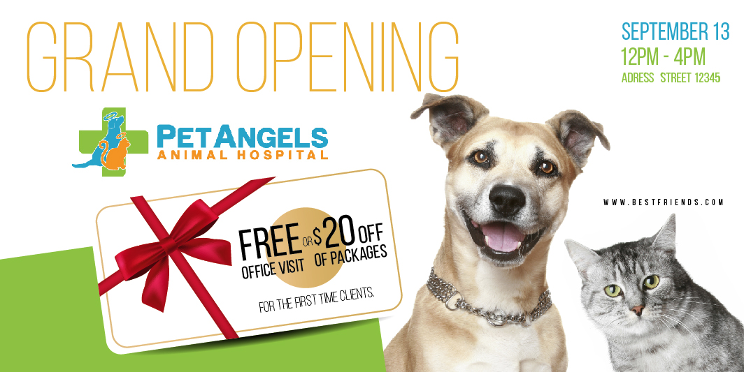 Postcard Design by Sarina.dsg for Pet Angels Animal Hospitals | Design #19157777