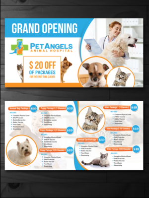 Pet Angels Animal Hospital Postcard Design | Postcard Design by innovative earth